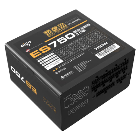 一剑装机-爱国者 ES750 额定750W 金牌全模组 ATX3.0 电源 黑爱国者 ES750 额定750W 金牌全模组 ATX3.0 电源 黑 PCIE5.0