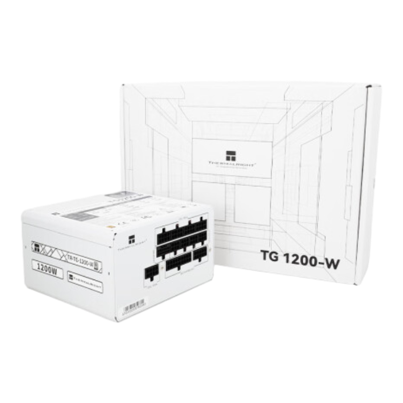 利民 TR-TG 1200-W 额定1200W 金牌全模组 ATX3.0 电源 白