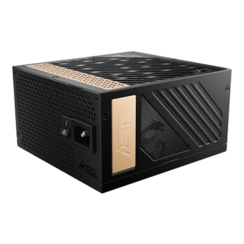 微星 MEG Ai1000P 额定1000W 白金牌全模组 ATX3.0 电源 黑