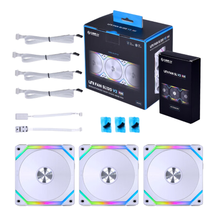 一剑装机-联力 一代积木风扇SL120-V2套装版 白色联力 一代积木风扇SL120-V2套装版 白色