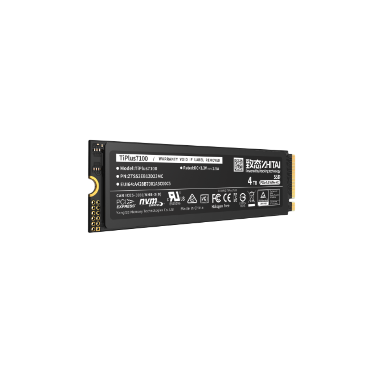 一剑装机-致态 TIPLUS 7100 4TB M.2固态硬盘致态 TIPLUS 7100 4TB M.2固态硬盘 M.2接口 PCIe4.0 读速7000MB/S

