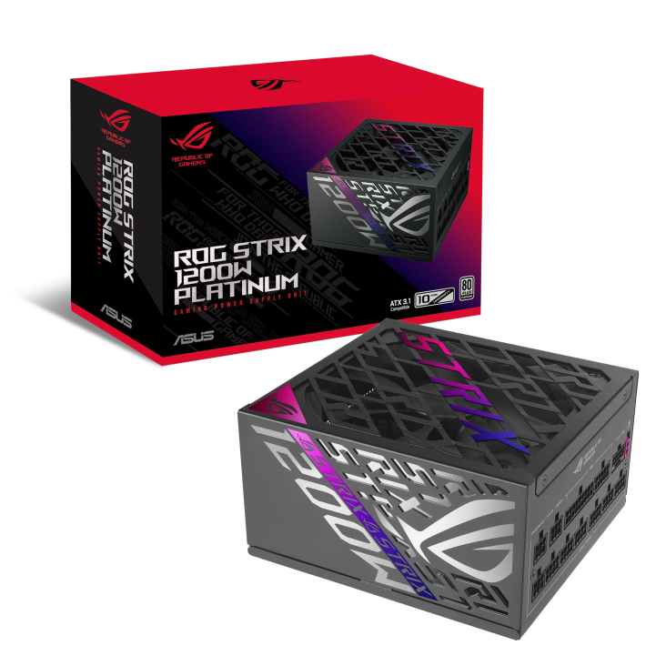 一剑装机-华硕 ROG 雷鹰氮化镓1200W 额定1200W 白金全模组 ATX3.1 电源 黑华硕 ROG 雷鹰氮化镓1200W 额定1200W 白金全模组 ATX3.1 电源 黑 PCIE5.0