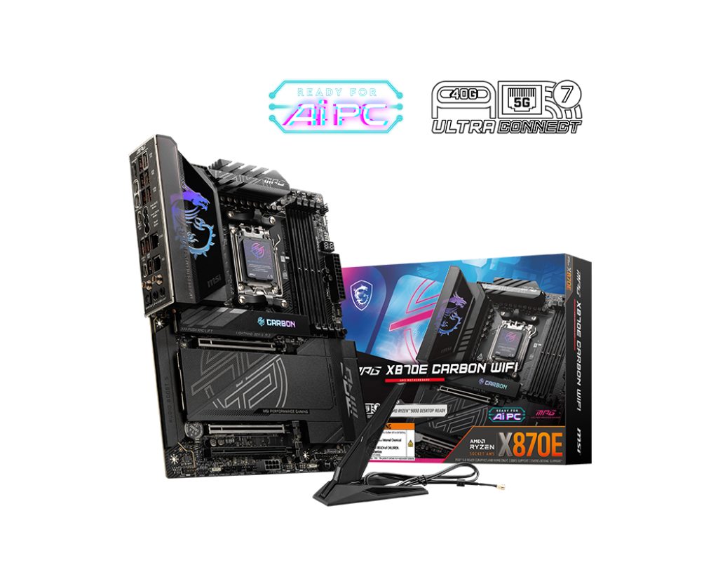一剑装机-微星 MPG X870E CARBON WIFI 主板 黑微星 MPG X870E CARBON WIFI 主板 黑 支持 PCIE5.0