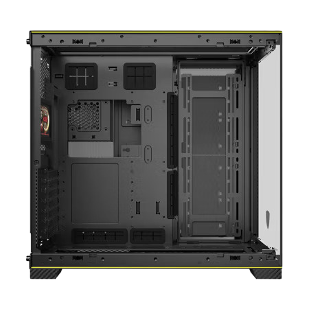 一剑装机-联力 包豪斯 EVO 兰博基尼联名款 黑联力 包豪斯 EVO 兰博基尼联名款 黑 支持E-ATX 后部5英寸 800 × 480分辨率LCD屏