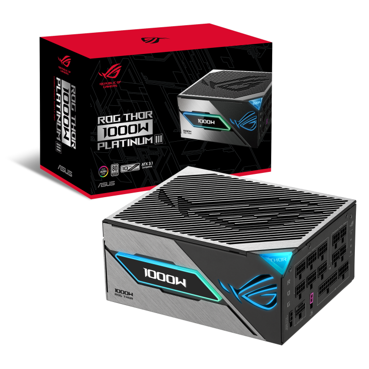 一剑装机-华硕 ROG 雷神三代 额定1000W 白金全模组 电源 黑 华硕 ROG 雷神三代 额定1000W 白金全模组 电源 黑    PCIE5.0