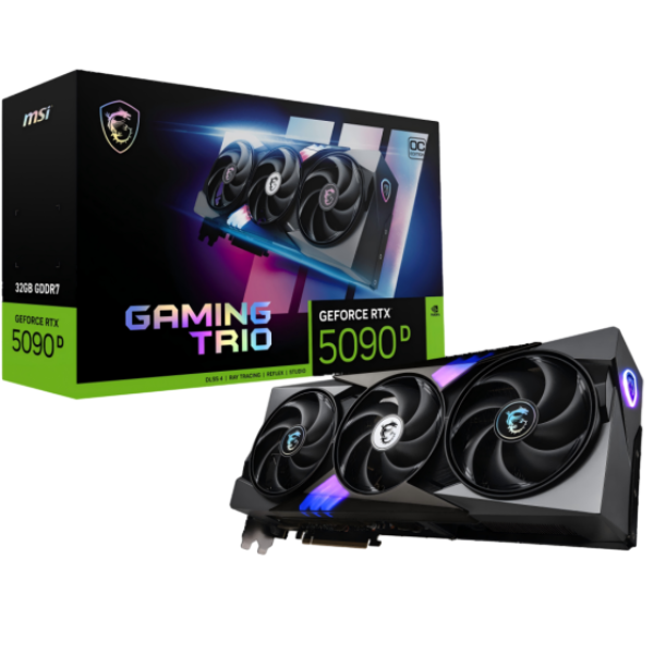 一剑装机-微星 魔龙 RTX5090 D 32G GAMING TRIO OC 显卡微星 魔龙 RTX5090 D 32G GAMING TRIO OC 显卡 核心频率：2497  风扇数量： 三风扇